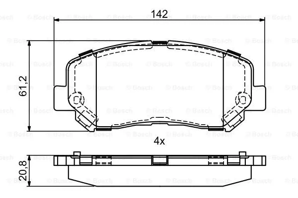 Brake Pad Set, disc brake (0 986 495 405)
