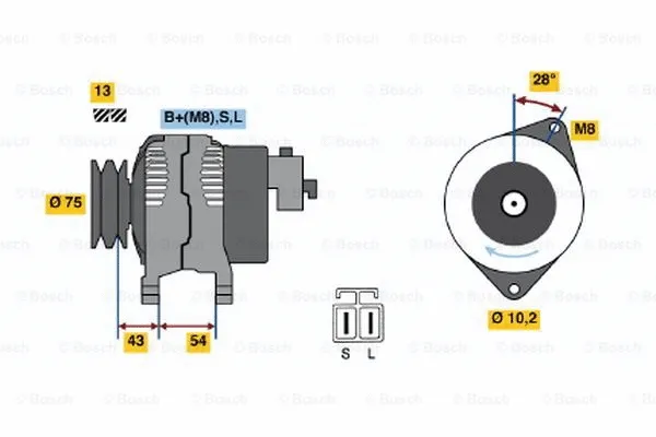 Alternator (0 986 045 571)