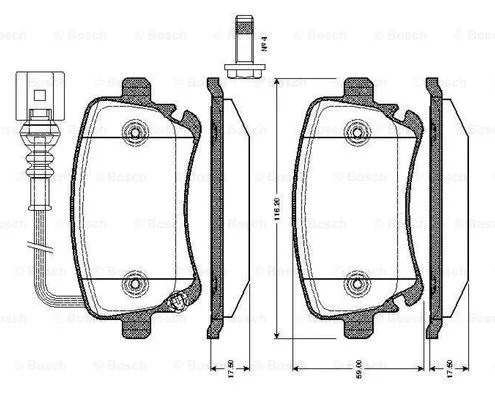Brake Pad Set, disc brake (0 986 TB2 426)