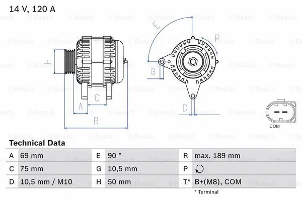 Alternator (0 986 046 170)