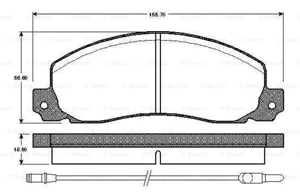 Brake Pad Set, disc brake (0 986 TB2 554)