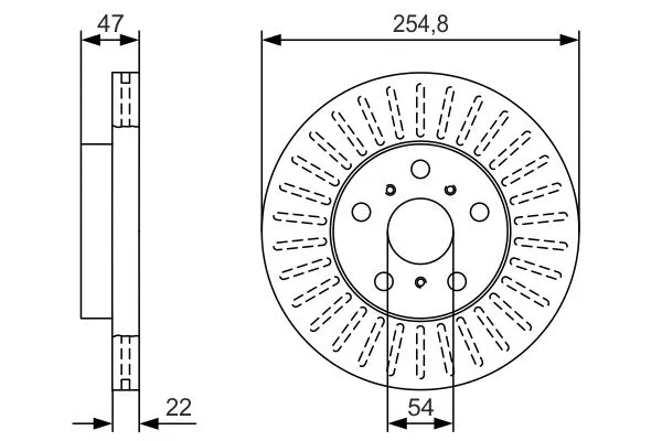 Brake Disc (0 986 479 T65)
