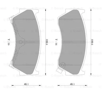 Brake Pad Set, disc brake (0 986 AB9 071)