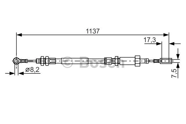 Cable Pull, parking brake (1 987 482 046)