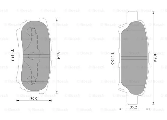 Brake Pad Set, disc brake (0 986 AB1 401)