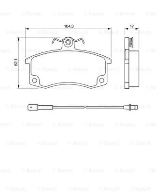 Brake Pad Set, disc brake (0 986 424 783)