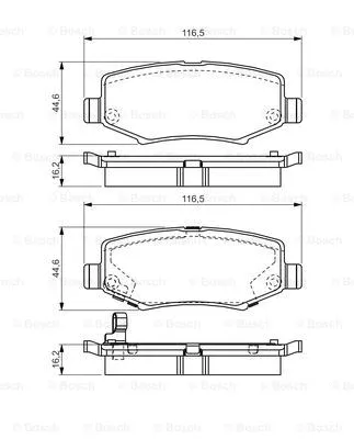 Brake Pad Set, disc brake (0 986 TB3 227)