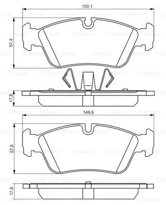 Brake Pad Set, disc brake (0 986 495 276)