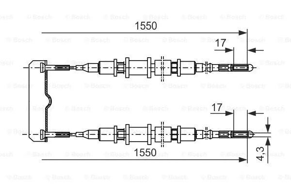 Cable Pull, parking brake (1 987 477 250)
