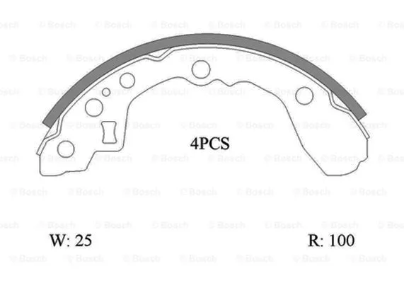 Brake Shoe Set (0 986 AB0 138)