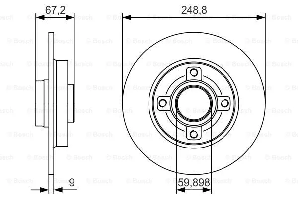 Brake Disc (0 986 479 S42)