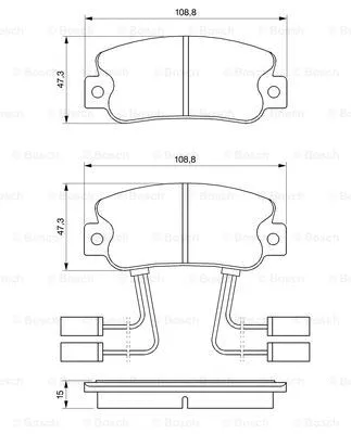 Brake Pad Set, disc brake (0 986 491 330)