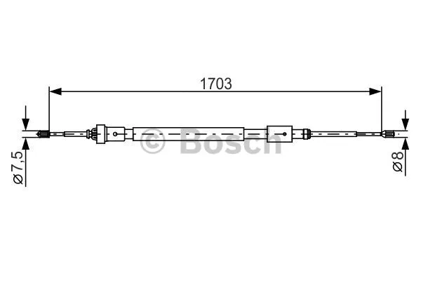Cable Pull, parking brake (1 987 482 315)