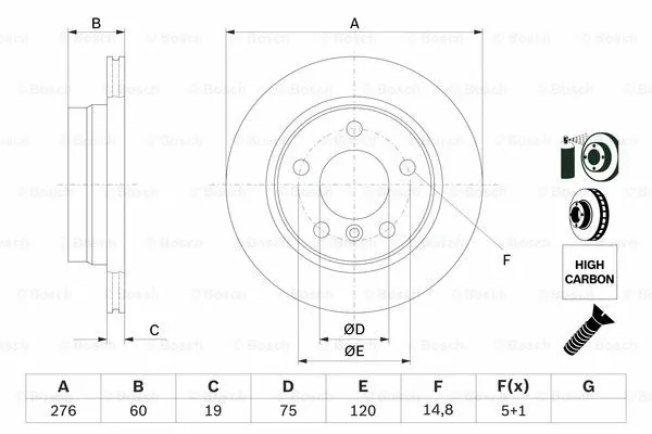 Brake Disc (0 986 478 642)