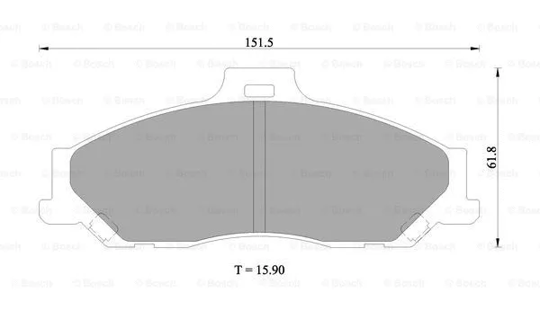 Brake Pad Set, disc brake (0 986 505 681)