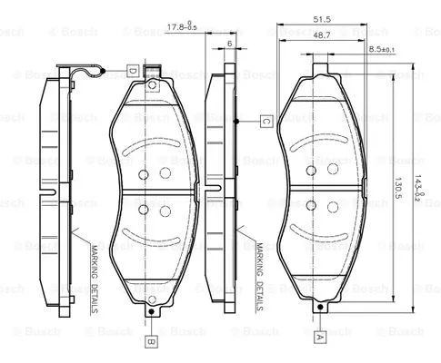 Brake Pad Set, disc brake (0 986 TB2 319)