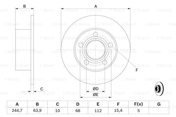 Brake Disc (0 986 479 B22)