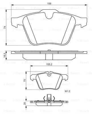 Brake Pad Set, disc brake (0 986 494 481)