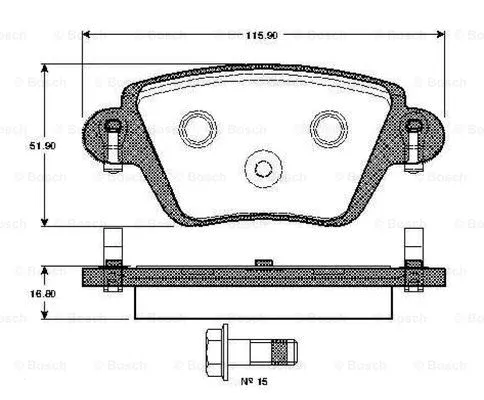 Brake Pad Set, disc brake (0 986 TB2 383)