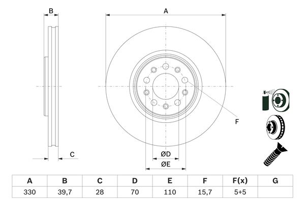 Brake Disc (0 986 479 F66)