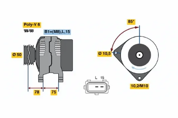 Alternator (0 124 515 050)