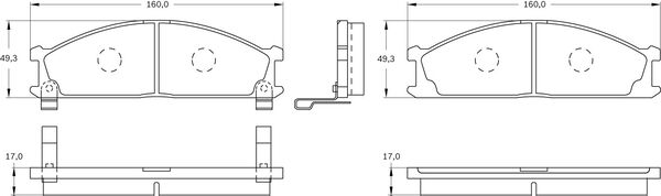 Brake Pad Set, disc brake (0 986 BB0 157)