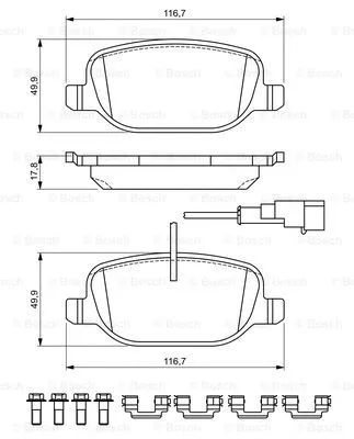 Brake Pad Set, disc brake (0 986 494 717)