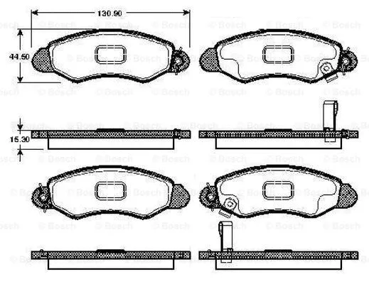 Brake Pad Set, disc brake (0 986 TB2 785)