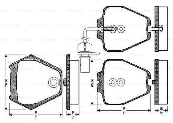 Brake Pad Set, disc brake (0 986 TB2 808)