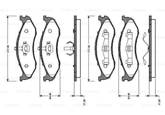 Brake Pad Set, disc brake (0 986 TB2 255)