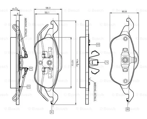 Brake Pad Set, disc brake (0 986 TB2 338)