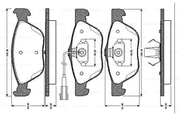 Brake Pad Set, disc brake (0 986 TB2 733)
