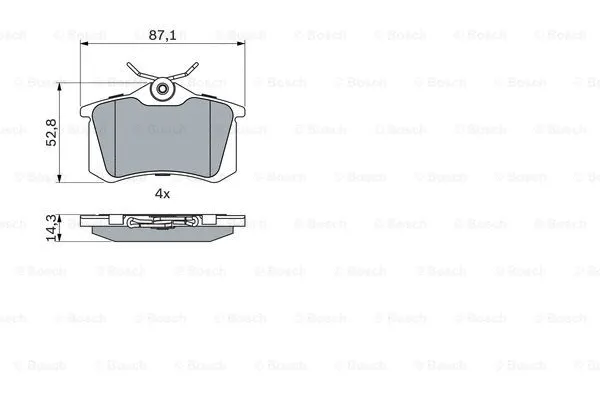 Brake Pad Set, disc brake (0 986 466 683)