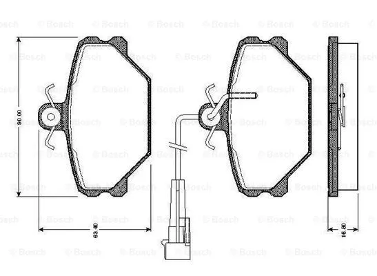Brake Pad Set, disc brake (0 986 TB2 142)