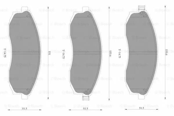 Brake Pad Set, disc brake (0 986 AB3 144)