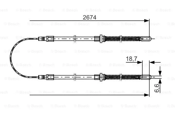 Cable Pull, parking brake (1 987 482 148)