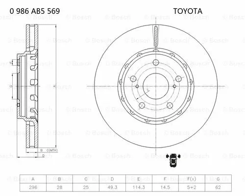 Brake Disc (0 986 AB5 569)