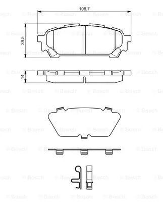 Brake Pad Set, disc brake (0 986 494 232)