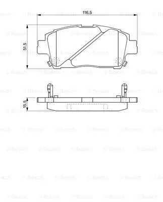 Brake Pad Set, disc brake (0 986 424 534)