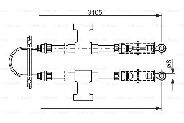 Cable Pull, parking brake (1 987 477 388)