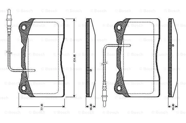 Brake Pad Set, disc brake (0 986 TB2 771)