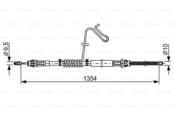 Cable Pull, parking brake (1 987 482 711)