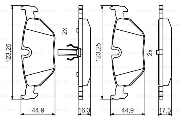 Brake Pad Set, disc brake (0 986 495 470)
