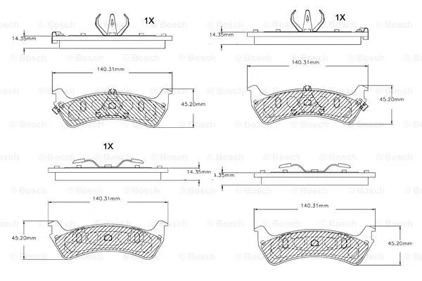 Brake Pad Set, disc brake (F 03B 150 260)