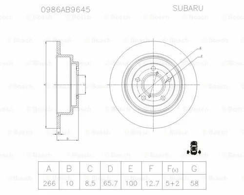 Brake Disc (0 986 AB9 645)