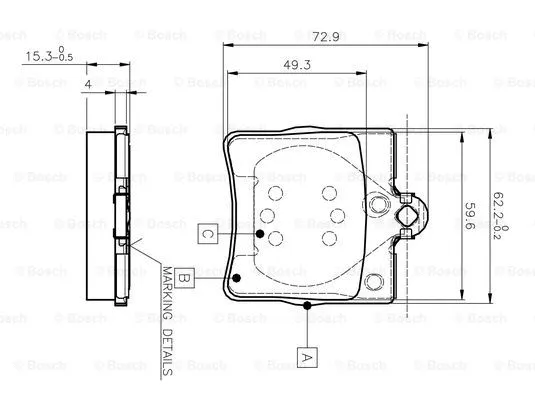 Brake Pad Set, disc brake (0 986 TB2 334)