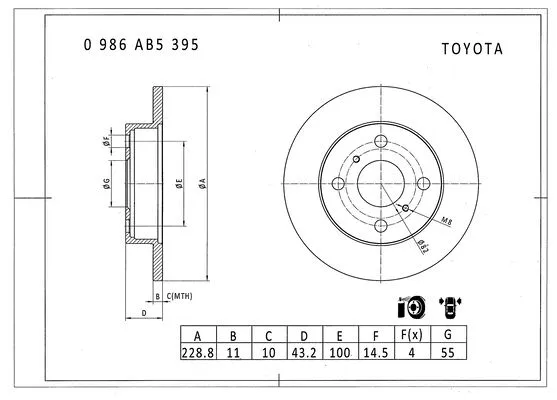 Brake Disc (0 986 AB5 395)