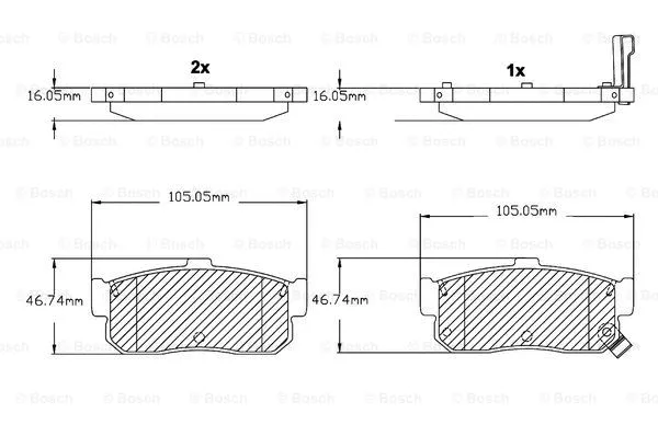 Brake Pad Set, disc brake (F 03B 150 019)