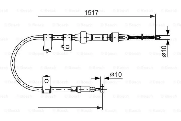 Cable Pull, parking brake (1 987 477 601)