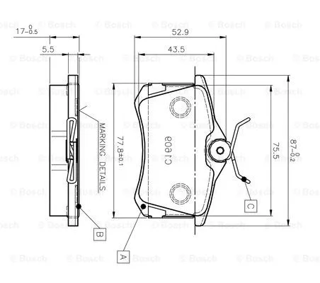 Brake Pad Set, disc brake (0 986 TB2 591)